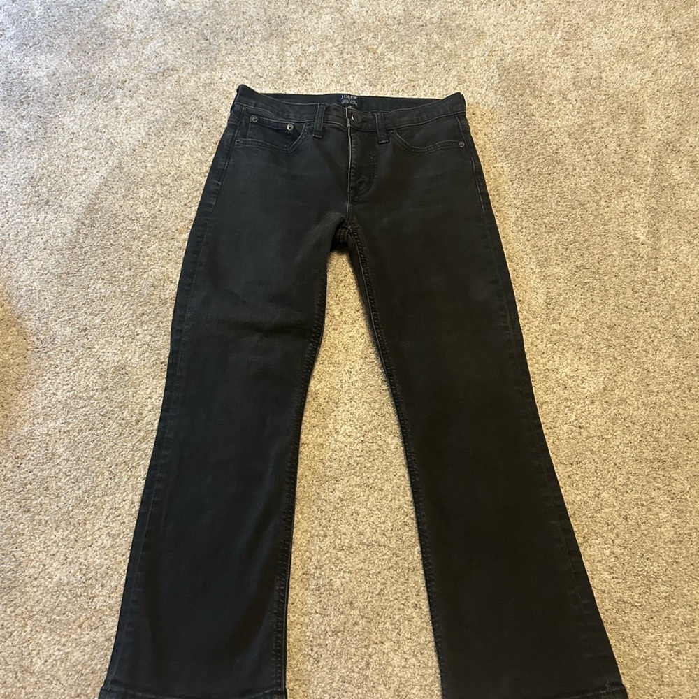 J Crew High Rise Crop Flare jeans